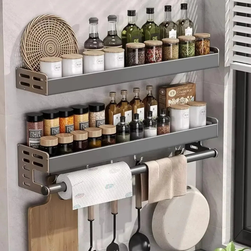 Wall-Mounted Kitchen Storage Rack