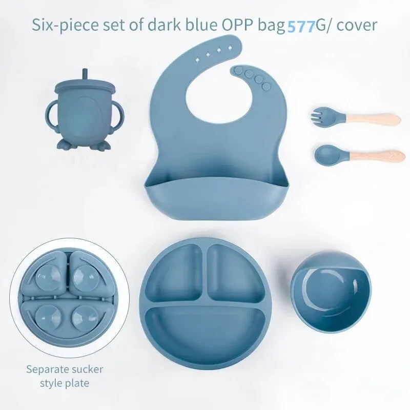 6-Piece Silicone Baby Meal Set