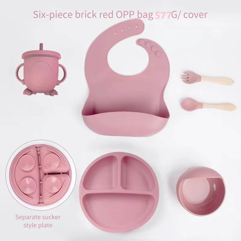 6-Piece Silicone Baby Meal Set