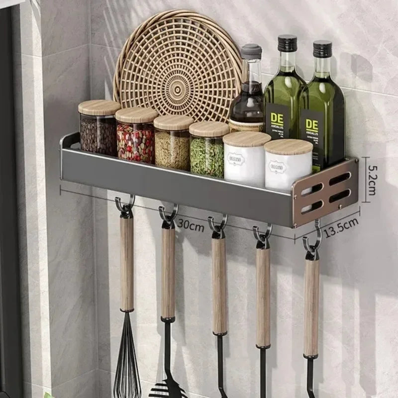 Wall-Mounted Kitchen Storage Rack