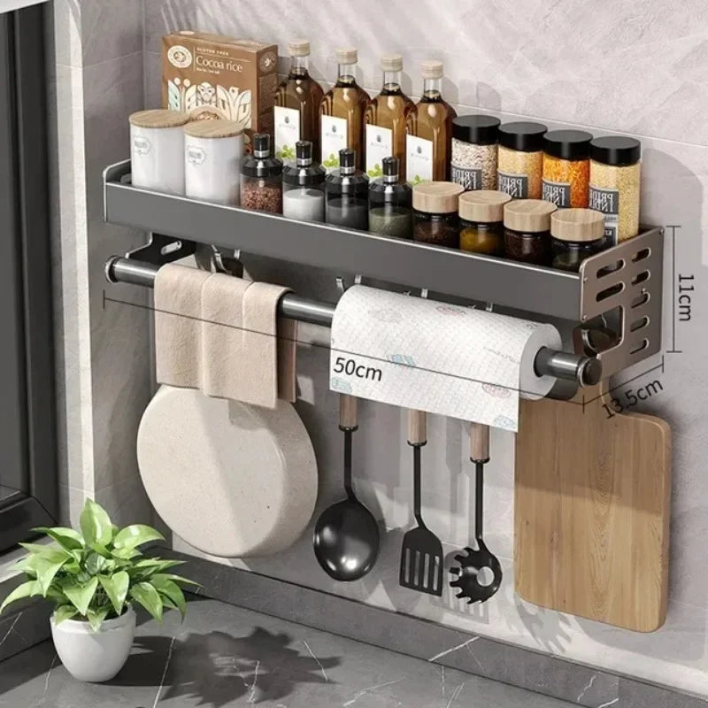 Wall-Mounted Kitchen Storage Rack