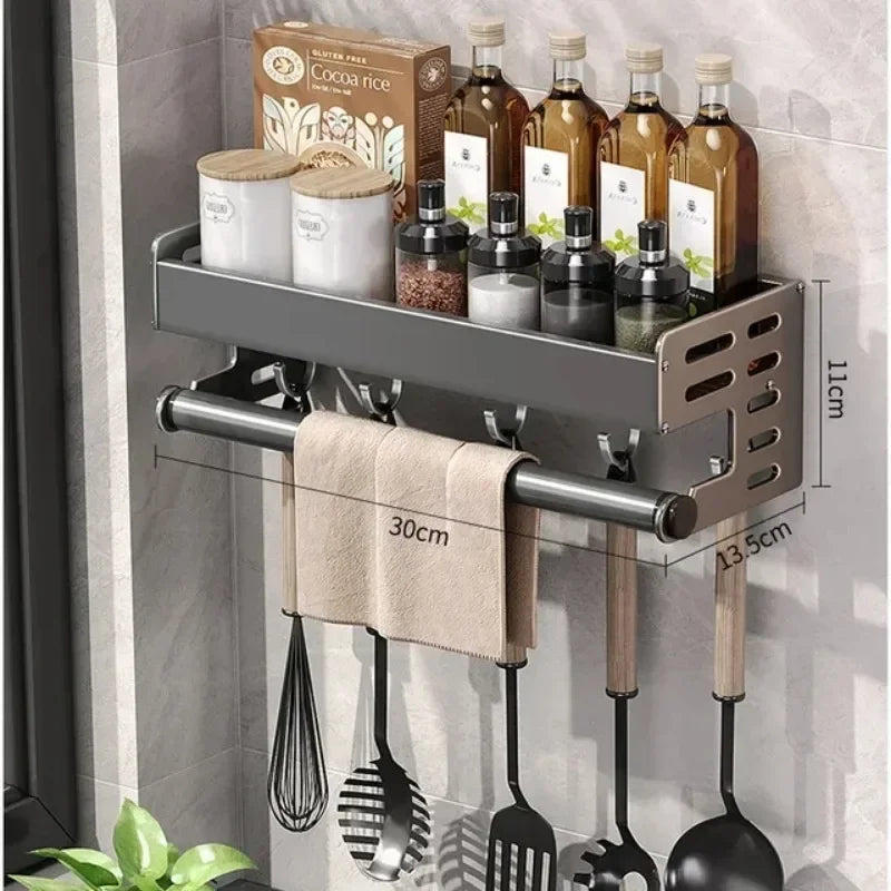 Wall-Mounted Kitchen Storage Rack
