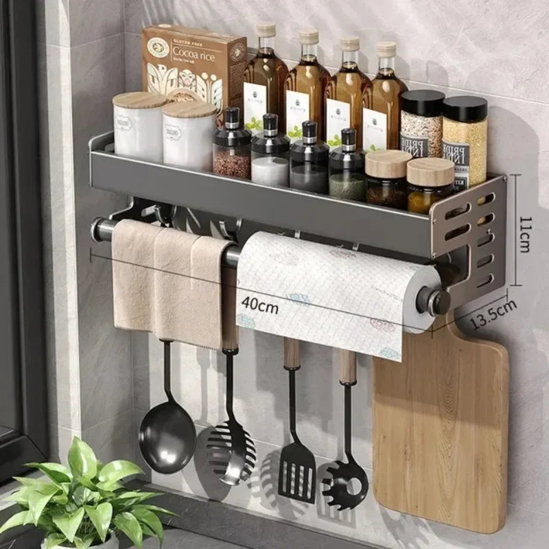 Wall-Mounted Kitchen Storage Rack