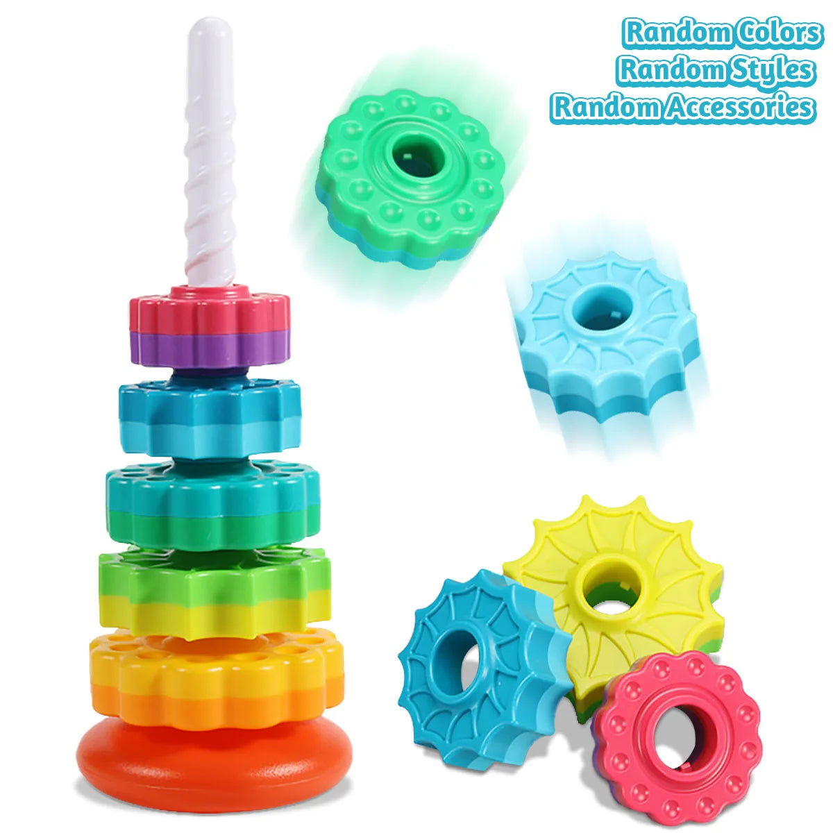 Montessori Rotating Rainbow Tower