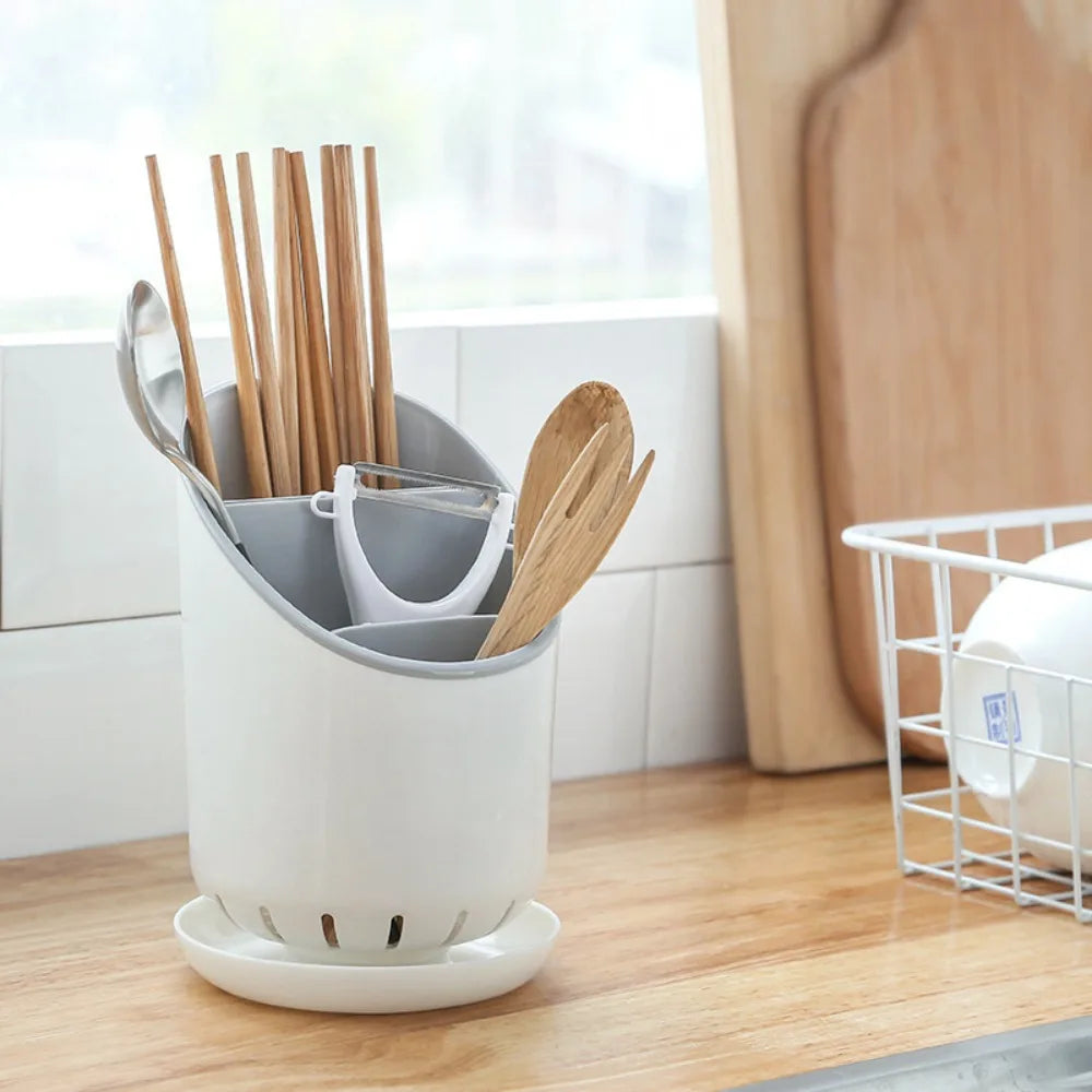 Tableware Storage Rack with Drainage Tray