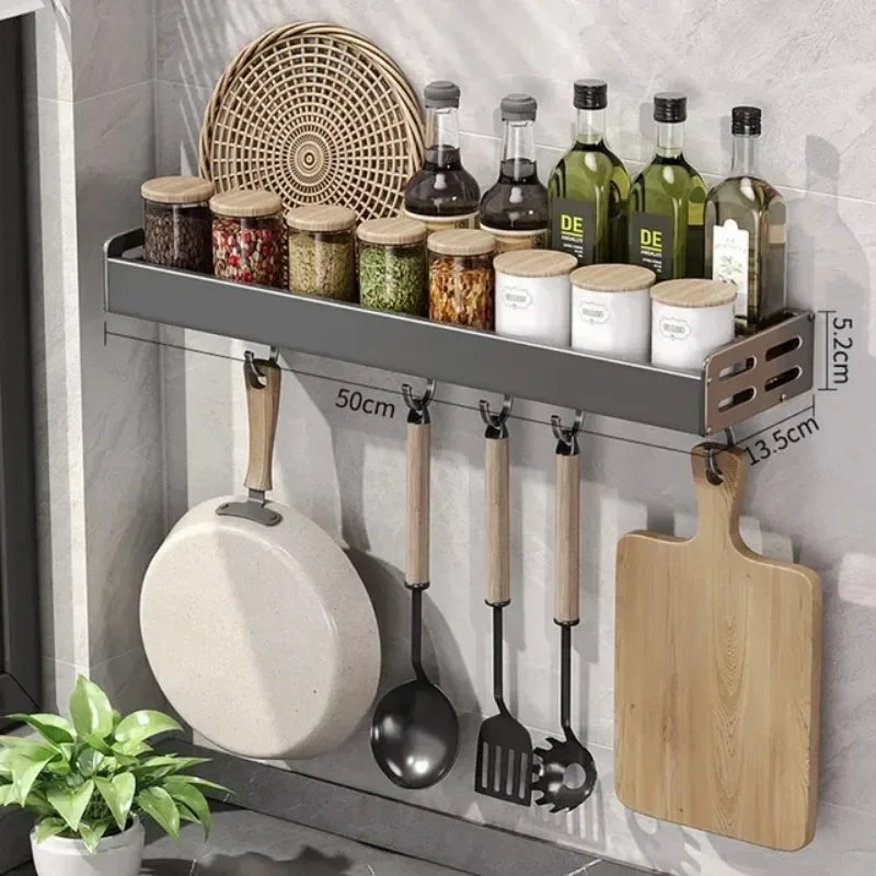 Wall-Mounted Kitchen Storage Rack
