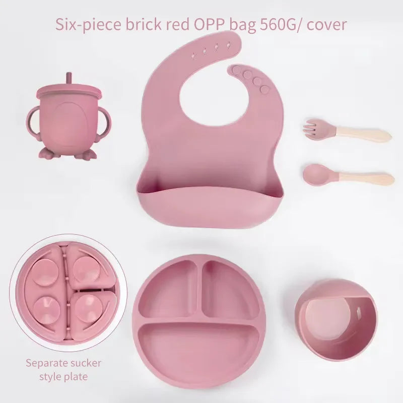 6-Piece Silicone Baby Meal Set