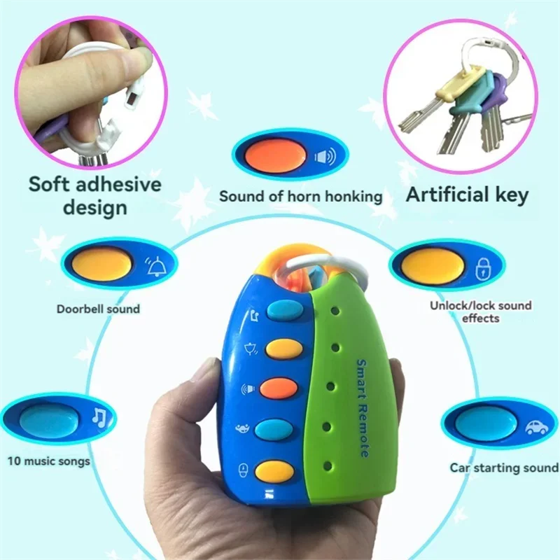 Musical Car Key Simulation Toy with Lights and Sounds