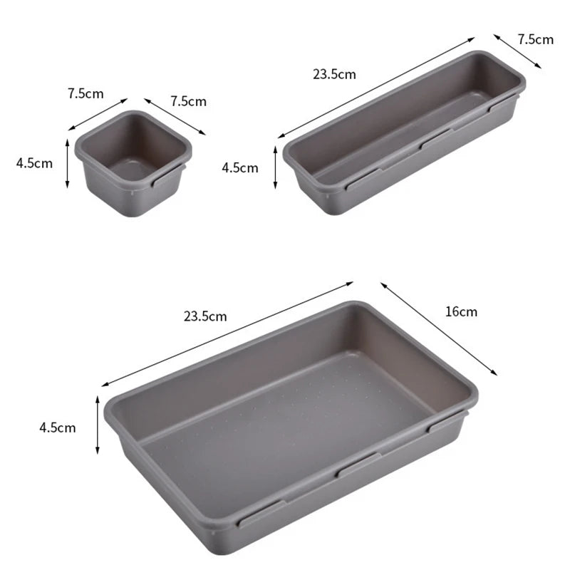 Premium 8-Piece Adjustable Drawer Organizer Box Set