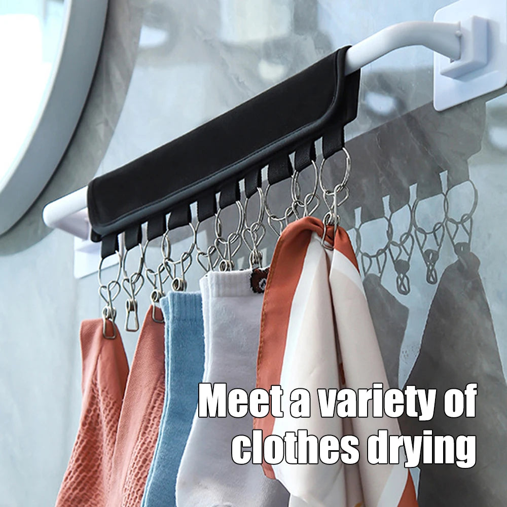 10-Clip Multifunctional Hat Rack