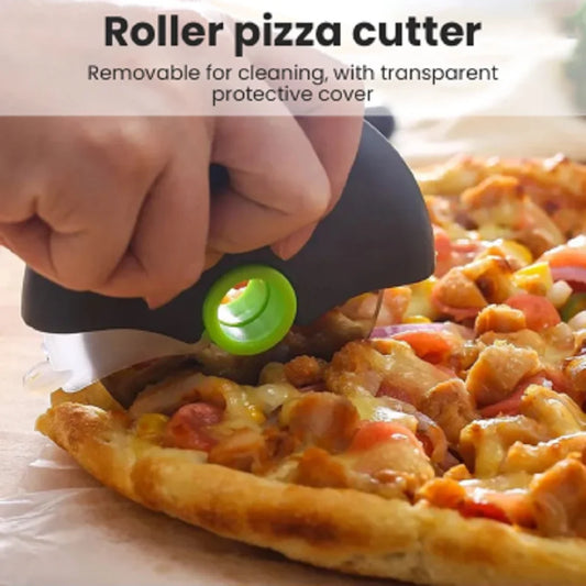 Innovative Pizza Cutter with Protective Cover