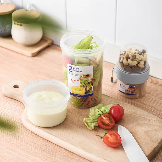 Portable Salad Meal Shaker and Travel Container