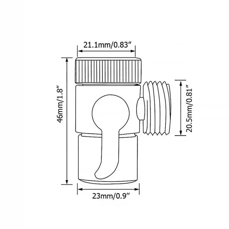 3-Way Water Pipe Switch Valve