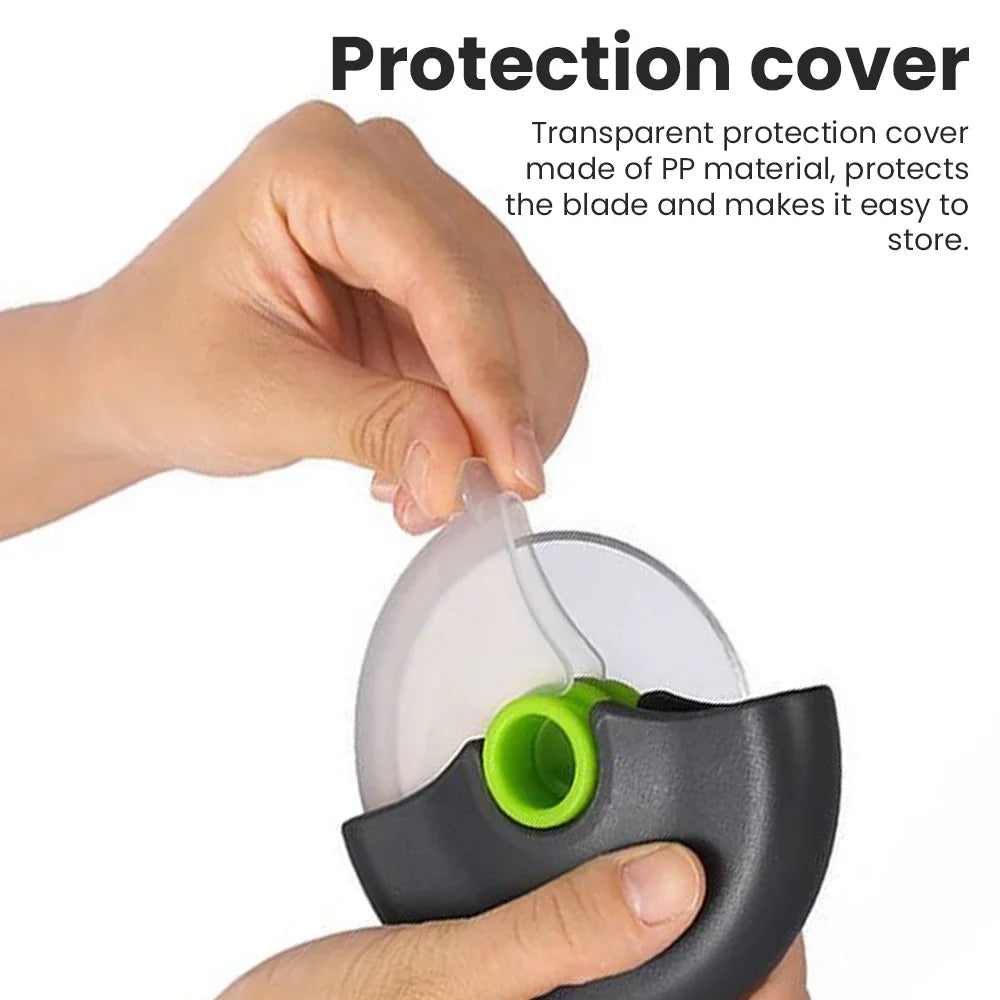 Innovative Pizza Cutter with Protective Cover