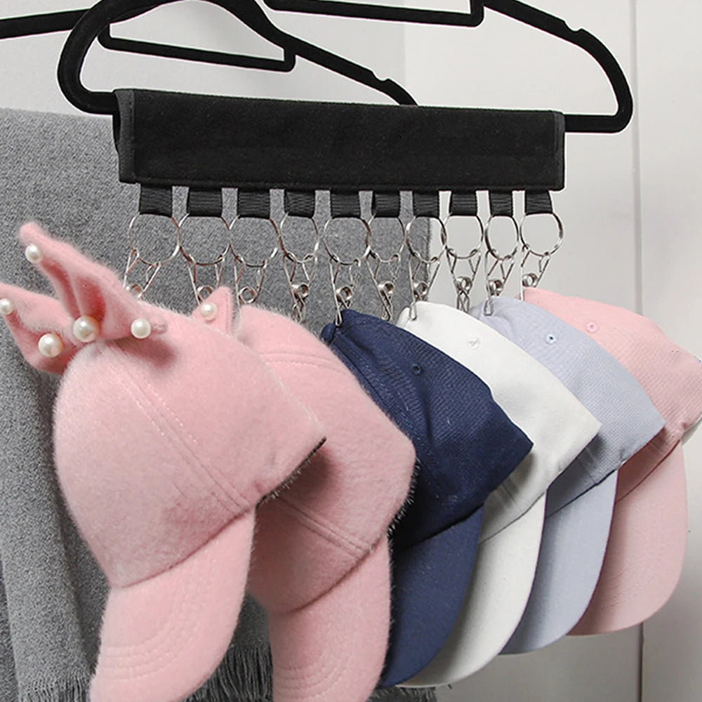 10-Clip Multifunctional Hat Rack