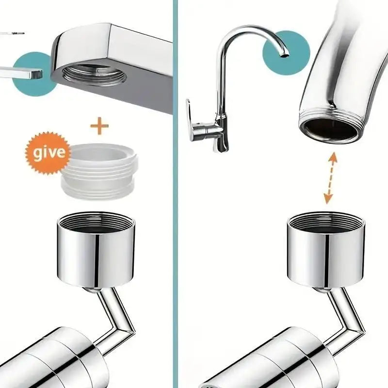 720-Degree Rotating Faucet Bubbler