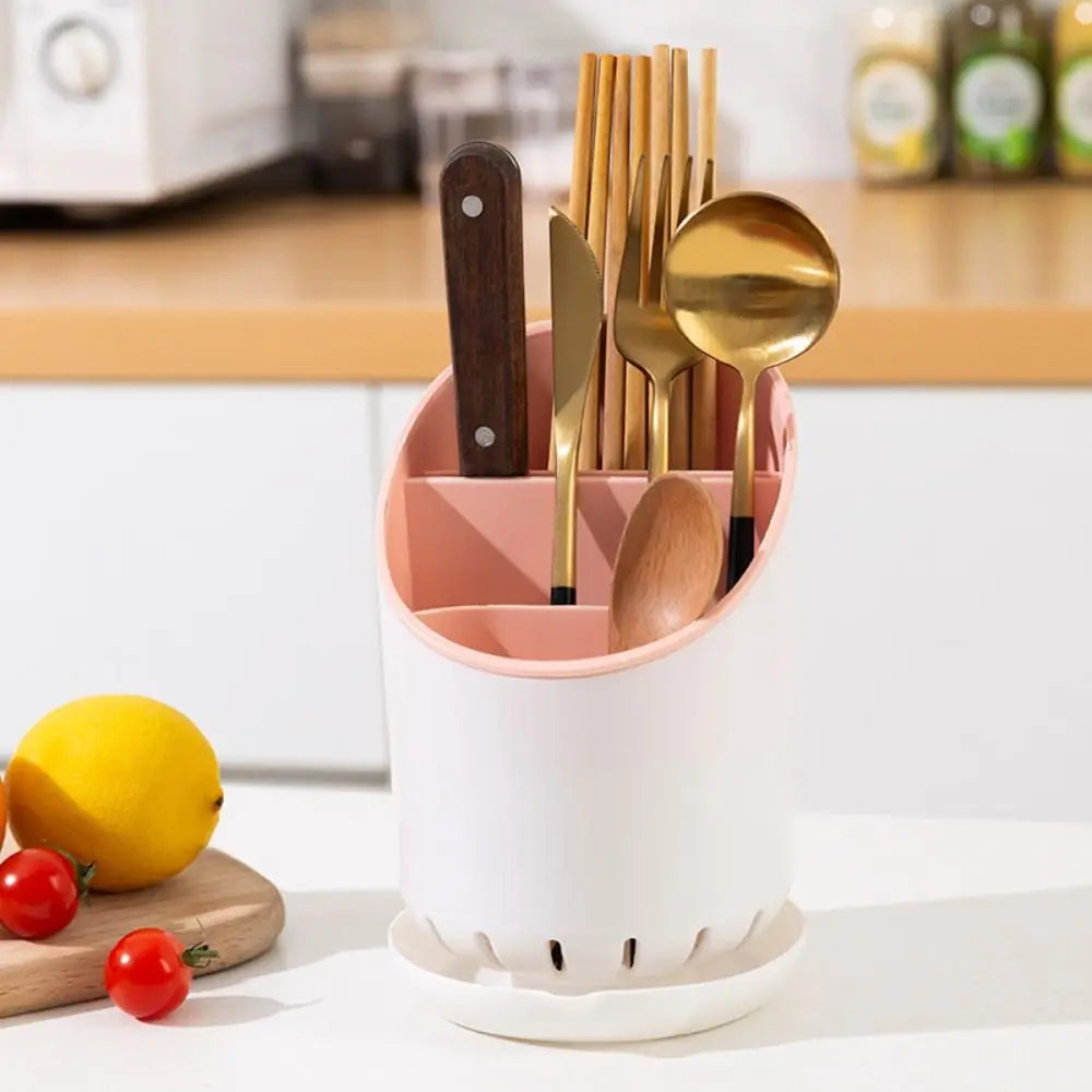 Tableware Storage Rack with Drainage Tray