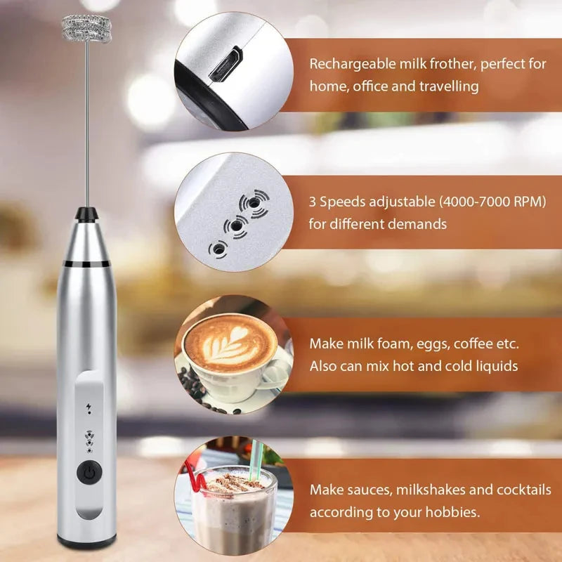 Portable USB Electric Milk Frother