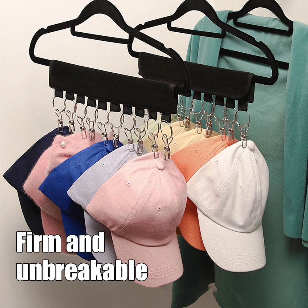 10-Clip Multifunctional Hat Rack